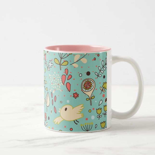 Viktig Blomsterträdgård Två-Tonad Mugg (Höger)