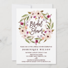 Viktig Bohemisk Blommigt Möhippa av utandning Inbjudningar