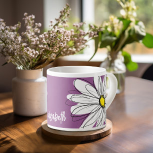 Viktig Daisy - orchid - trendig-skript namn Espressomugg