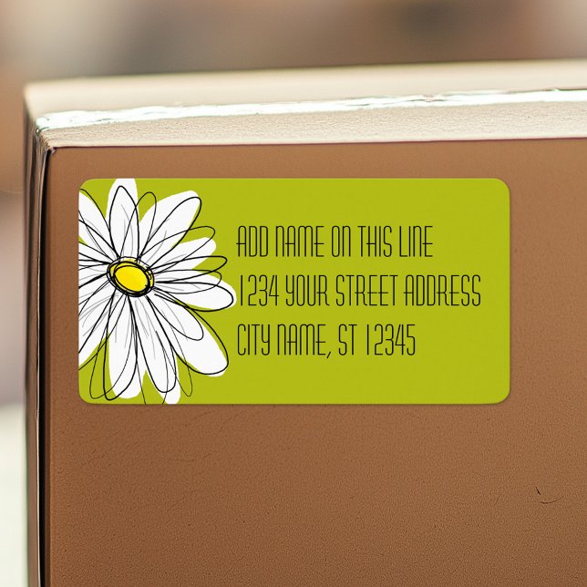 Viktig Daisy - Returadress Adressetikett (Personalized return address label)