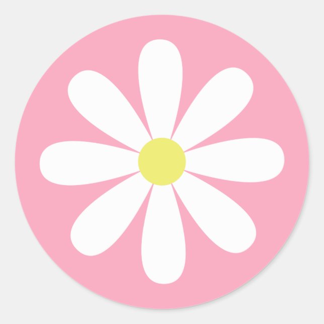 Viktig Daisy Runt Klistermärke (Framsida)