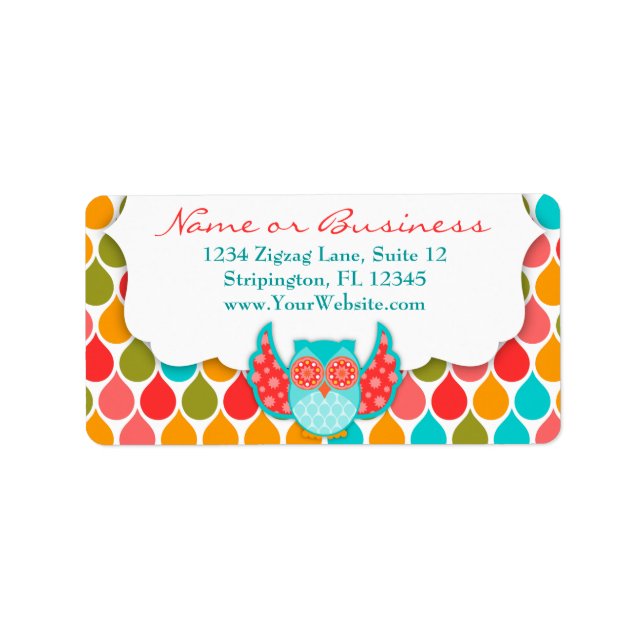 Viktig etikett för Boheme Uggla Adressetikett (Framsidan)