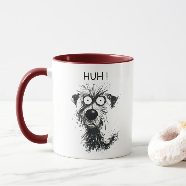Viktig Hund HUH! Funny Combo Coffee Mugg (Med munk)