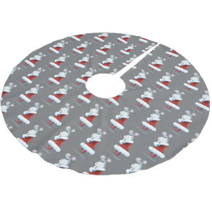 Viktig julmus Mönster Julgransmatta Borstad Polyester