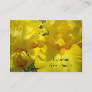 Viktig möteskort! anpassade gula blommor tidsbeställning kort