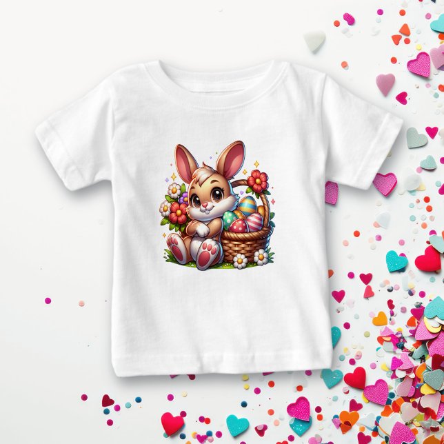 Viktig Påskhare med Basket Personlig T Shirt (Skapare uppladdad)