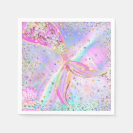 Viktig Sjöjungfru under Födelsedagsfesten om hav Pappersservett