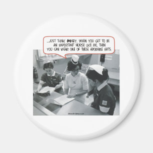 Viktig sjuksköterska - förtjusande hatt magnet