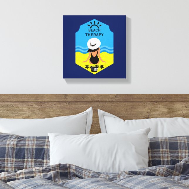 Viktig sommarstrand  canvastryck (Insitu (sovrum))