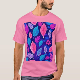 Viktig Tecknad Löv: Lila och Rosa T Shirt