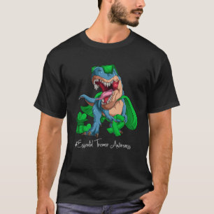 Viktig Tremor Medvetenhet Månad Grönt Ribbon Trex T Shirt