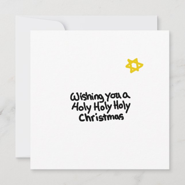 Viktig, vit jultomte helgdag julkort (Framsida)