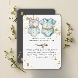 Viktiga Barnkläder Kön Neutral babystötare Tack Kort