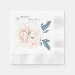 Viktiga blommor: Elegant Vattenfärgad babyskor Pappersservett