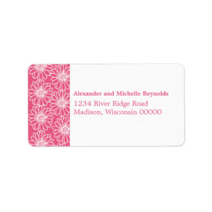 Viktiga Daisy Adressetiketter, Rosa Adressetikett
