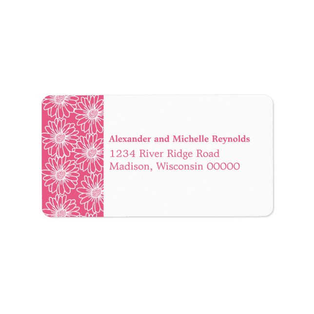 Viktiga Daisy Adressetiketter, Rosa Adressetikett (Framsidan)