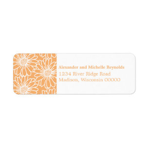 Viktiga Daisy Returetiketter, Orange Returadress Etikett