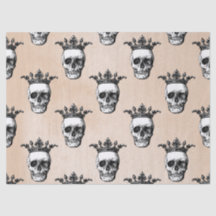 Viktiga Döskallar på Tan Decoupage