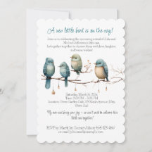 Viktiga fåglar på Grenar Pastel Baby Shower