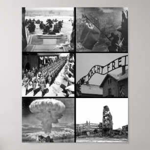 Viktiga händelser i WWII Poster