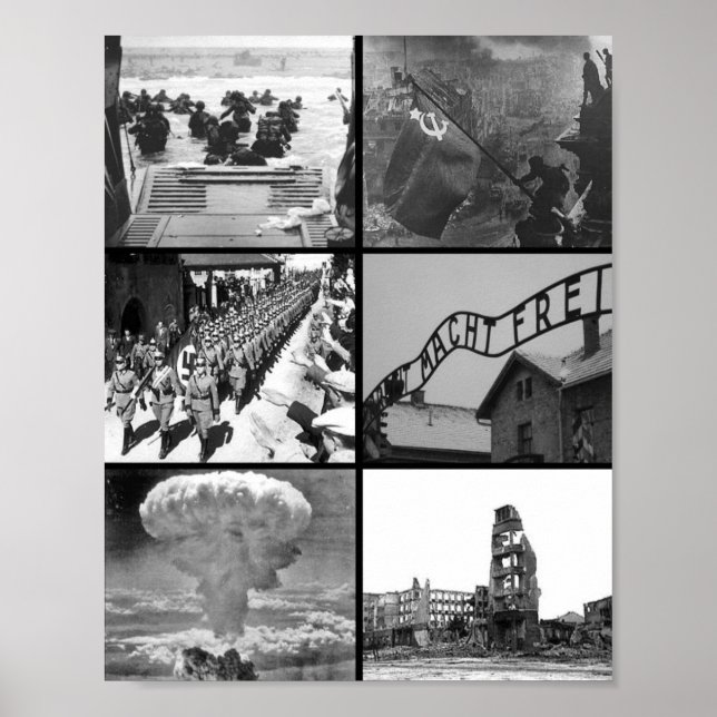 Viktiga händelser i WWII Poster (Framsidan)