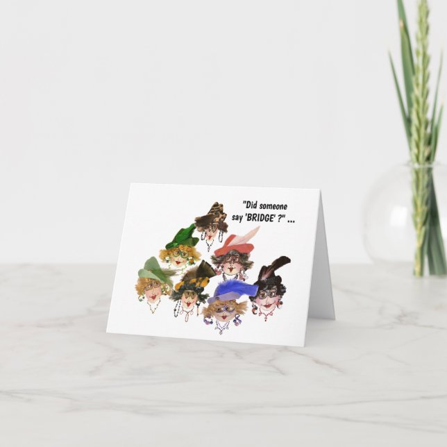 Viktiga kvinnliga vänner som spelar bro kort (Framsida)