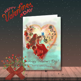 Viktiga kvinnor som spelar musikkort helgkort