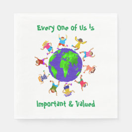 Viktiga och värdefulla barn pappersservett