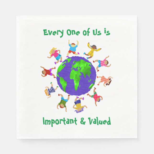 Viktiga och värdefulla barn pappersservett (Framsidan)
