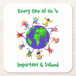 Viktiga och värdefulla barn underlägg papper kvadrat