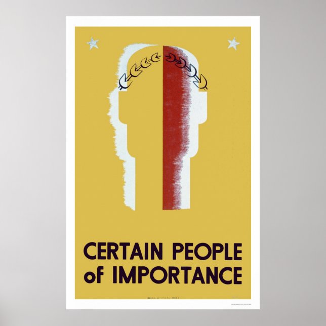 Viktiga personer 1937 WPA Poster (Framsidan)