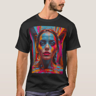 Viktiga reflektioner i färgfulla chaos t shirt
