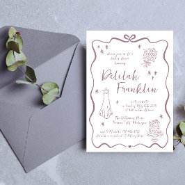 Viktiga vokor | Hand plockade Doodle | Möhippa Inbjudningar