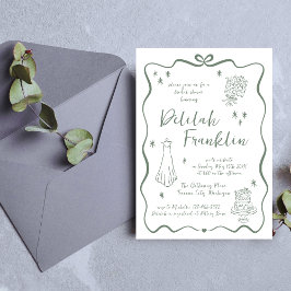 Viktiga vokor | Hand plockade Doodle | Möhippa Inbjudningar