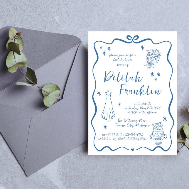 Viktiga vokor | Hand plockade Doodle | Möhippa Inbjudningar (Skapare uppladdad)