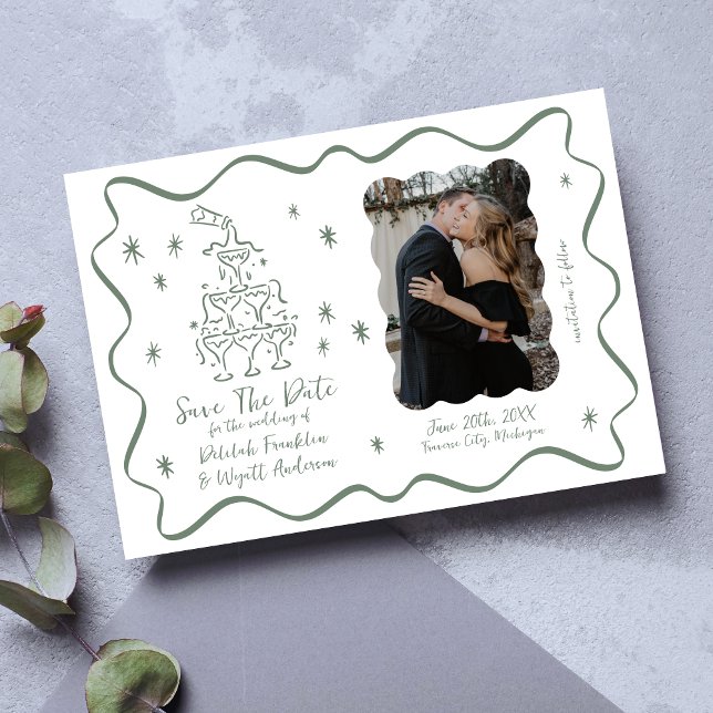 Viktiga vokor | Hand plockade Doodles | Bröllop Spara Datumet (Skapare uppladdad)