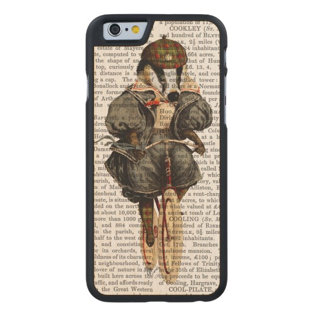 Viktigare på Vintage Bicycle Carved Wood iPhone Skal (Baksidan)