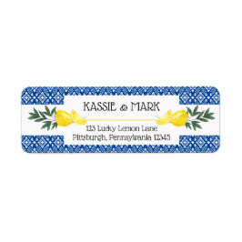 Viktigaste adressetikett för Lemons Tropical Retur Returadress Etikett