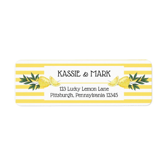 Viktigaste adressetikett för Lemons Tropical Retur Returadress Etikett (Framsidan)