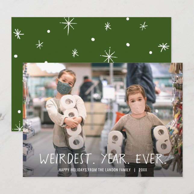 Viktigaste året någonsin - Helgdag Julkort (Fram/baksida)