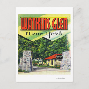 Viktigaste ingångsvy till Watkins Glen State Park Vykort