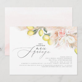 Viktigaste Lemons- och Pampas Grass-Möhippa Inbjudningar