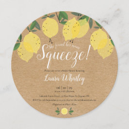 Viktigaste Lemons-Roligt, rustik Möhippa Inbjudningar