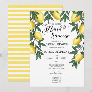 Viktigaste Lemons Tropical Möhippa Inbjudningar