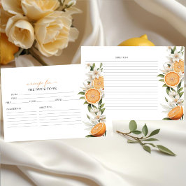 Viktigaste Squeeze | Receptkort för Lemon Möhippa Inbjudningar