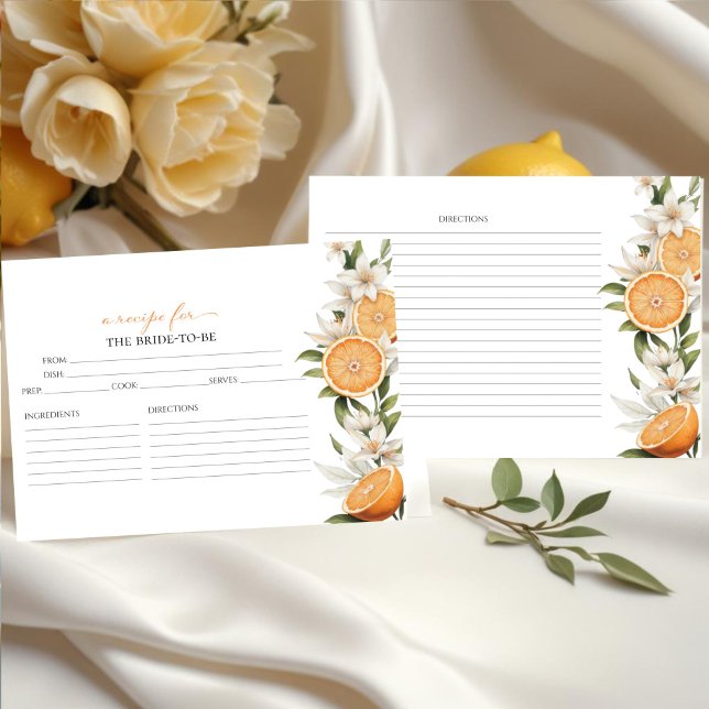 Viktigaste Squeeze | Receptkort för Lemon Möhippa Inbjudningar (Skapare uppladdad)