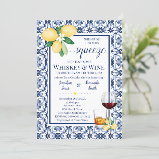 Viktigaste Squeeze Whiskey & Vin Mediterranean Sho Inbjudningar