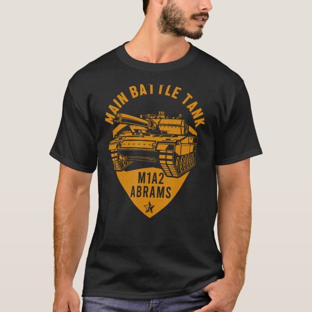 Viktigaste Tanken i slaget M1A2 Abrams Battlefield T Shirt (Framsida)
