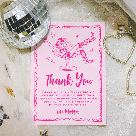 Viktigt A Tini Bit äldre Shock rosa-Födelsedagsfes Tack Kort