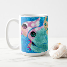 Viktigt Abstrakt Rosa av fiskstranden Nautical Tea Kaffemugg